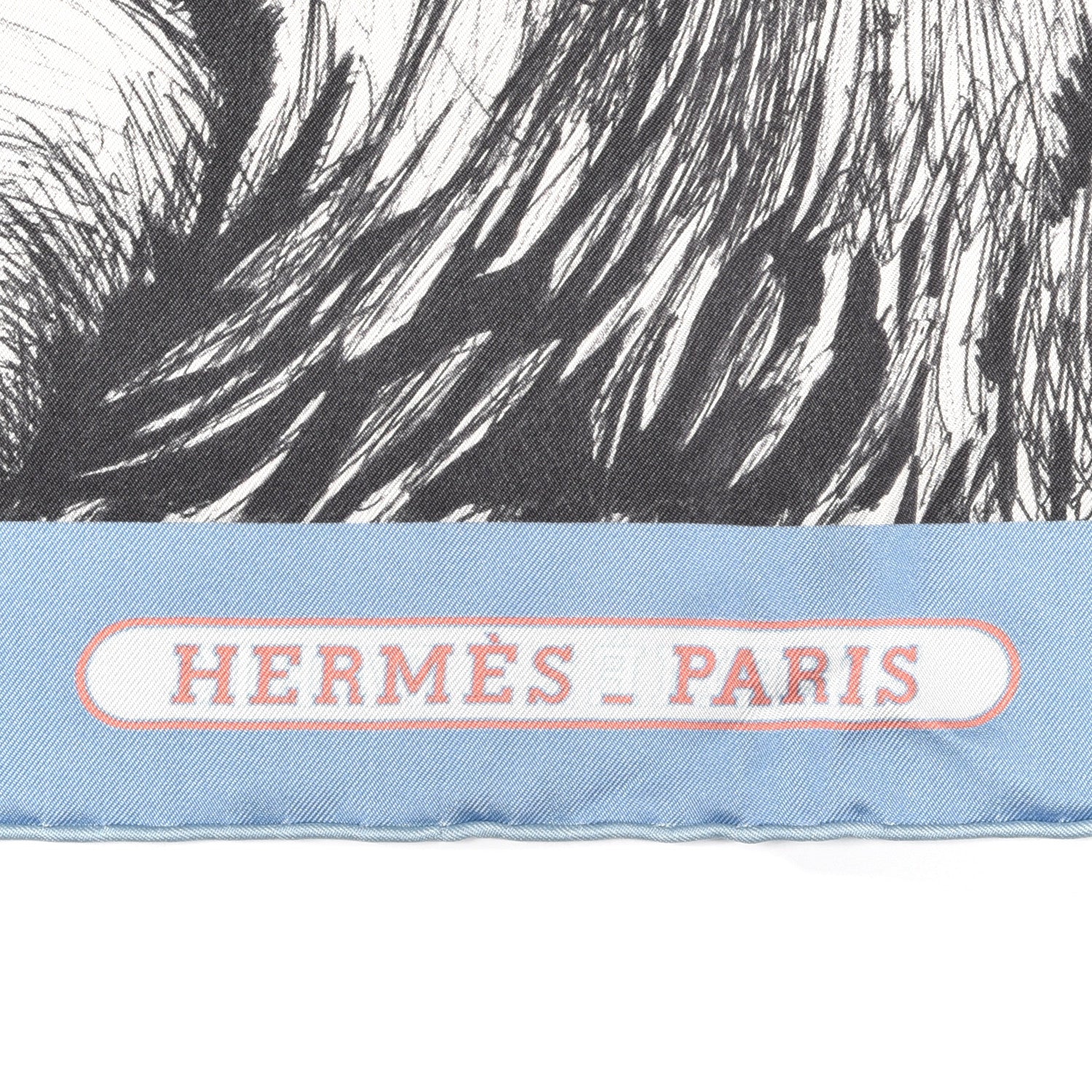 Hermes Silk Carre Double Face Tigre Royal Scarf 90 Ciel Anthracite Multi 3 of 4