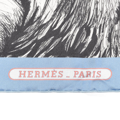 Hermes Silk Carre Double Face Tigre Royal Scarf 90 Ciel Anthracite Multi 3 of 4
