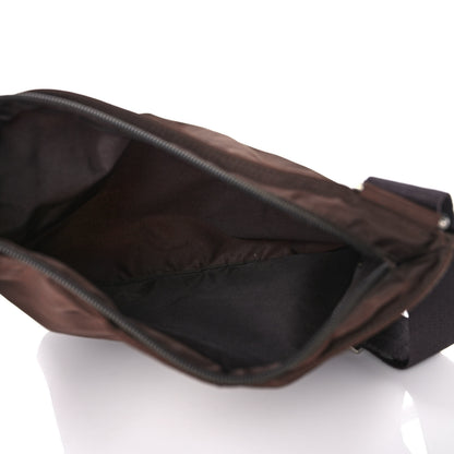 Prada Nylon Flat Messenger Bag Brown 5 of 15