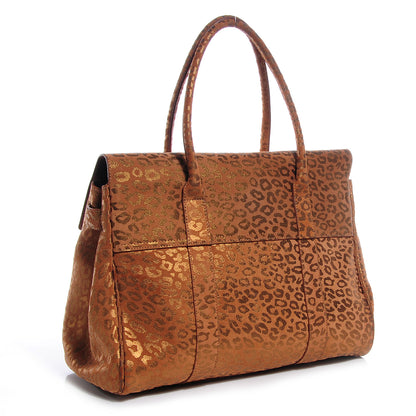 Mulberry Metallic Leopard Bayswater Satchel Camel 3 of 8