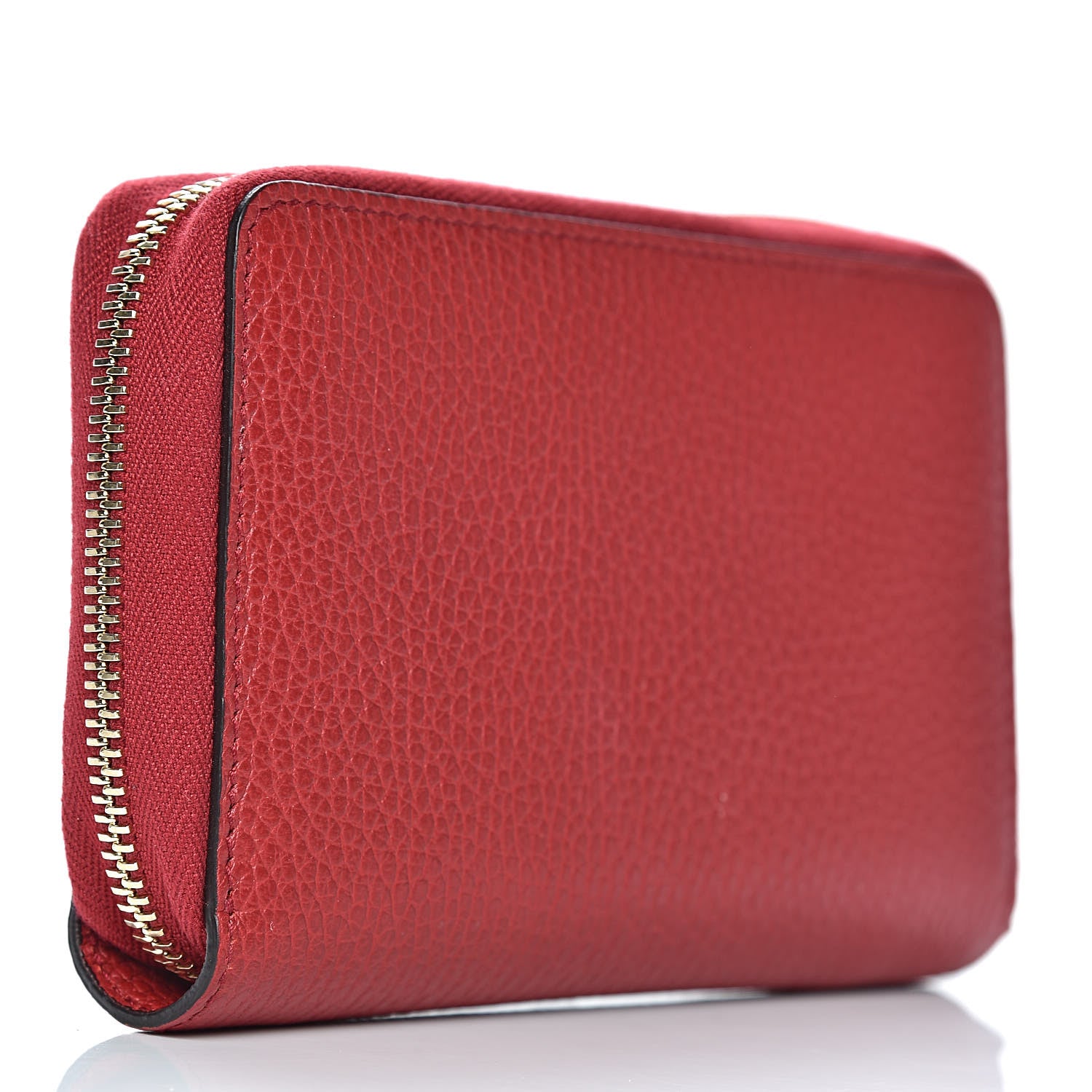 Gucci Dollar Calfskin Medium GG Zip Around Wallet Red 3 of 8