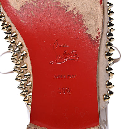 Christian Louboutin Nappa Freddy Spikes Donna Flat Sneakers 39.5 Poudre 7 of 17