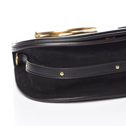 Chloe Calfskin Suede Medium Nile Bracelet Bag Black 8 of 12