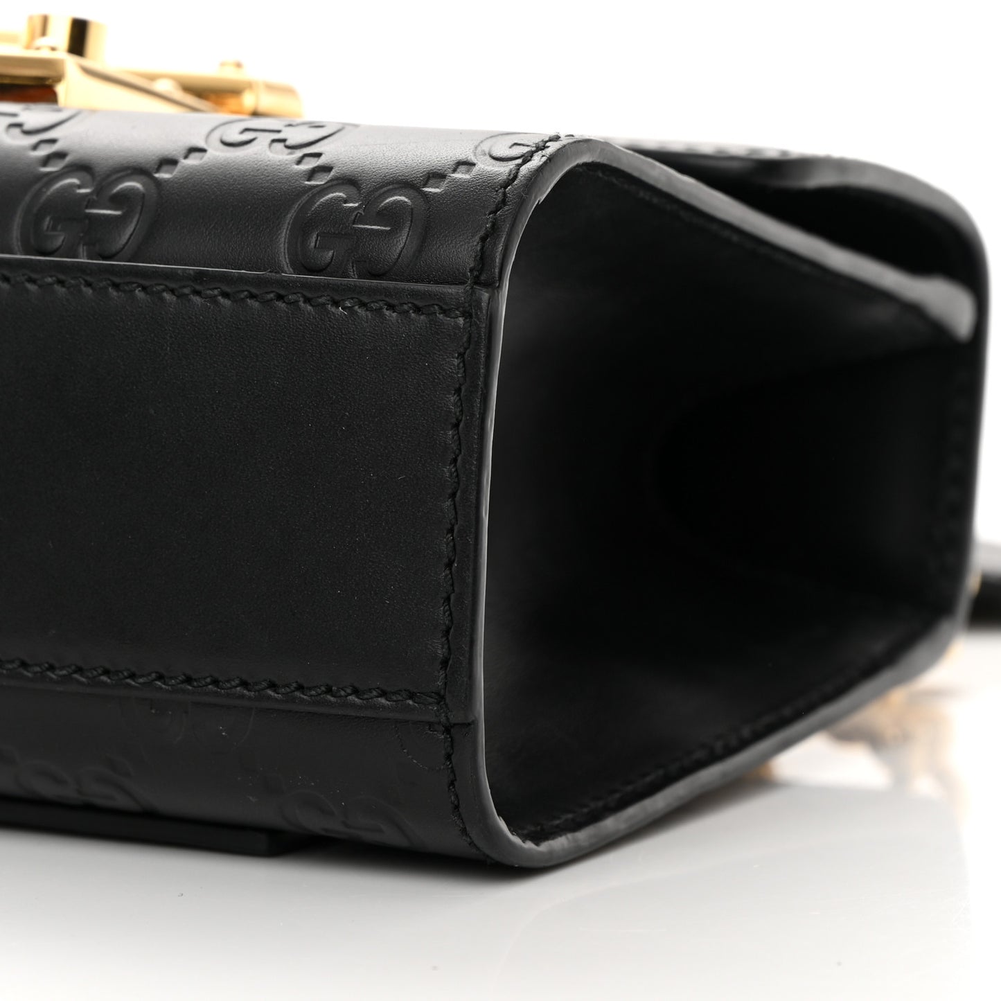 Guccissima Small Padlock Shoulder Bag Black