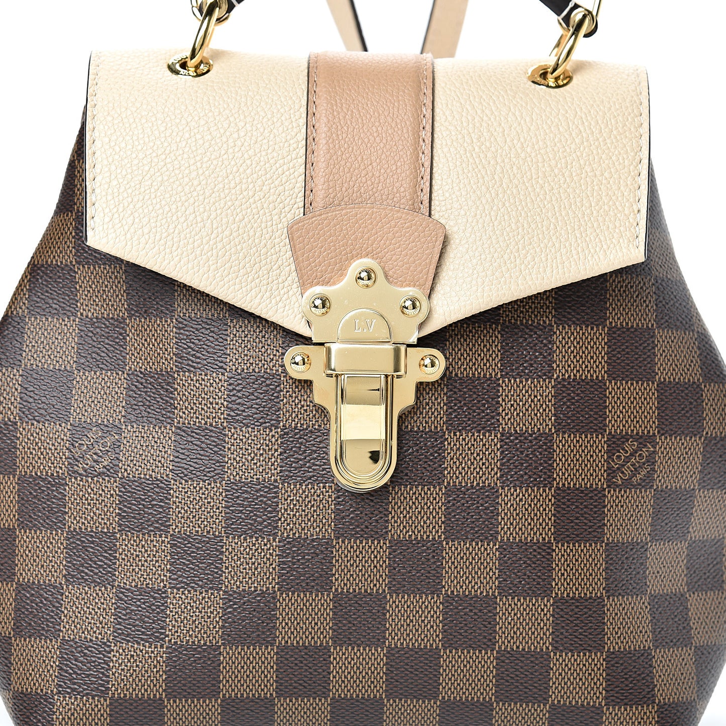 Damier Ebene Clapton Backpack Creme