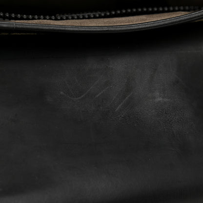 Gucci GG Supreme Monogram Single Buckle Flap Messenger Bag Beige Black 10 of 13