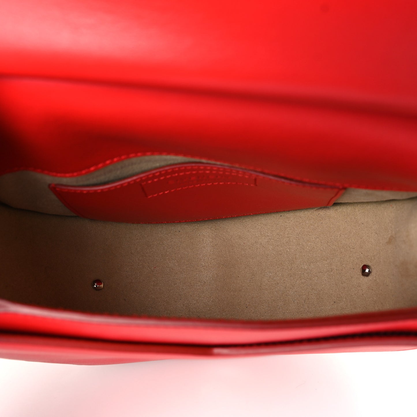 Calfskin Mini Infinity Saddle Bag Medium Red