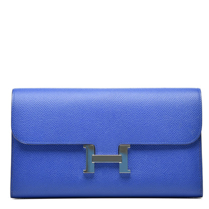 Hermes Epsom Constance Long Wallet Bleu Electrique 1 of 9