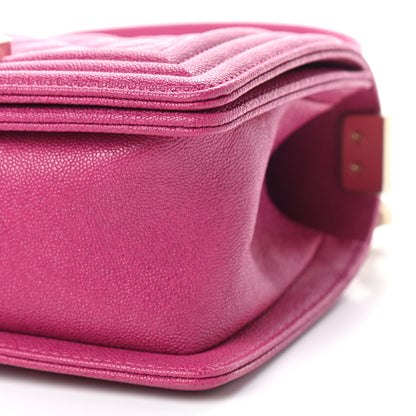 Chanel Caviar Quilted Small Boy Flap Fuchsia 9 of 9