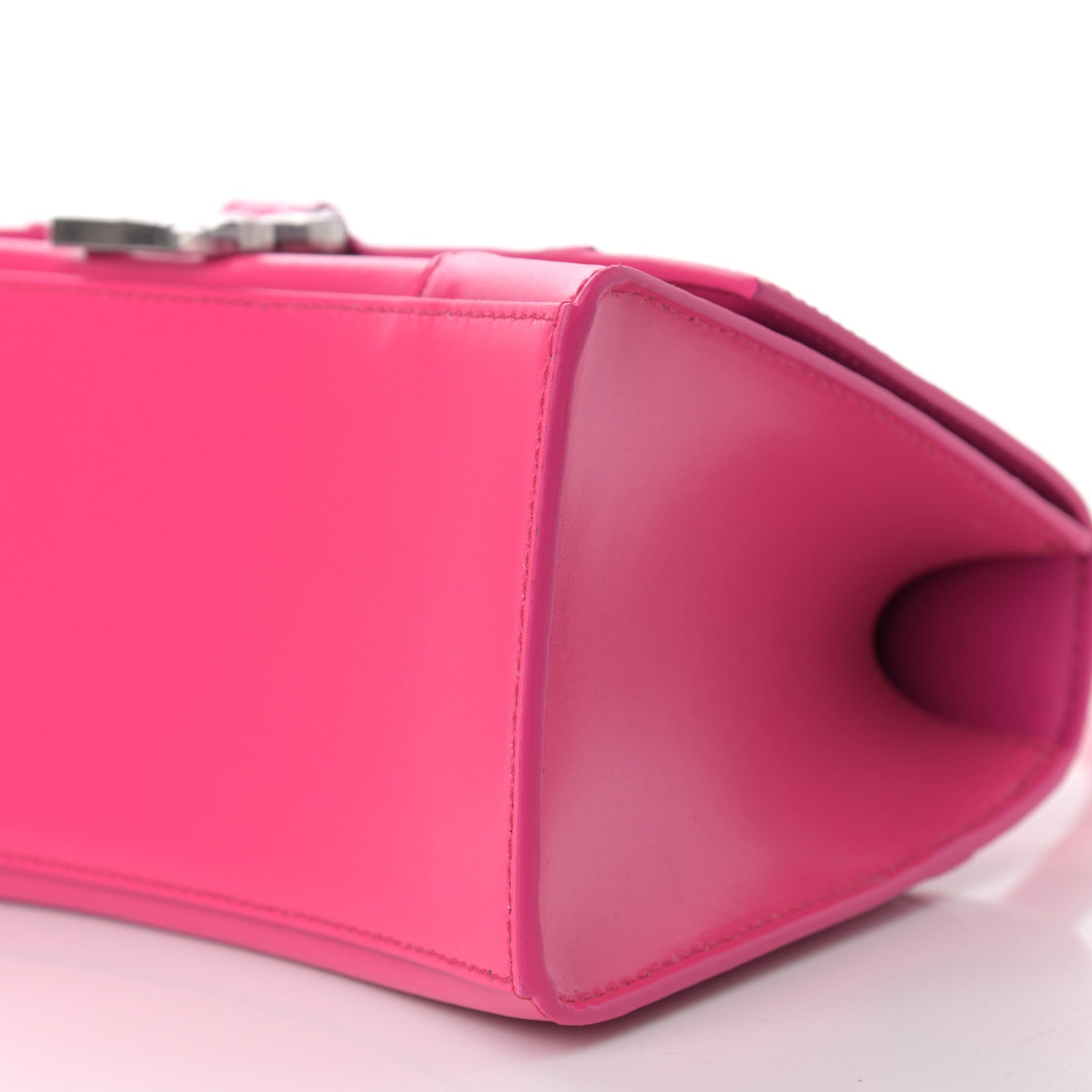 Balenciaga Shiny Box Calfskin Small Hourglass Top Handle Bag Acid Fuchsia 11 of 11