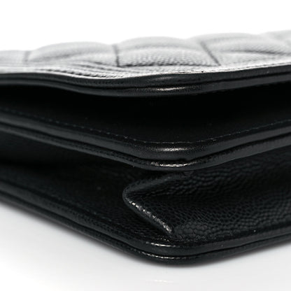 Chanel Caviar Quilted Boy Wallet On Chain WOC Black 8 of 10
