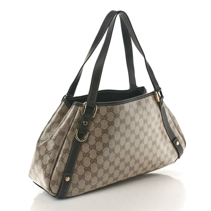 Gucci Crystal Monogram Medium Abbey Shoulder Bag Dark Brown 3 of 10