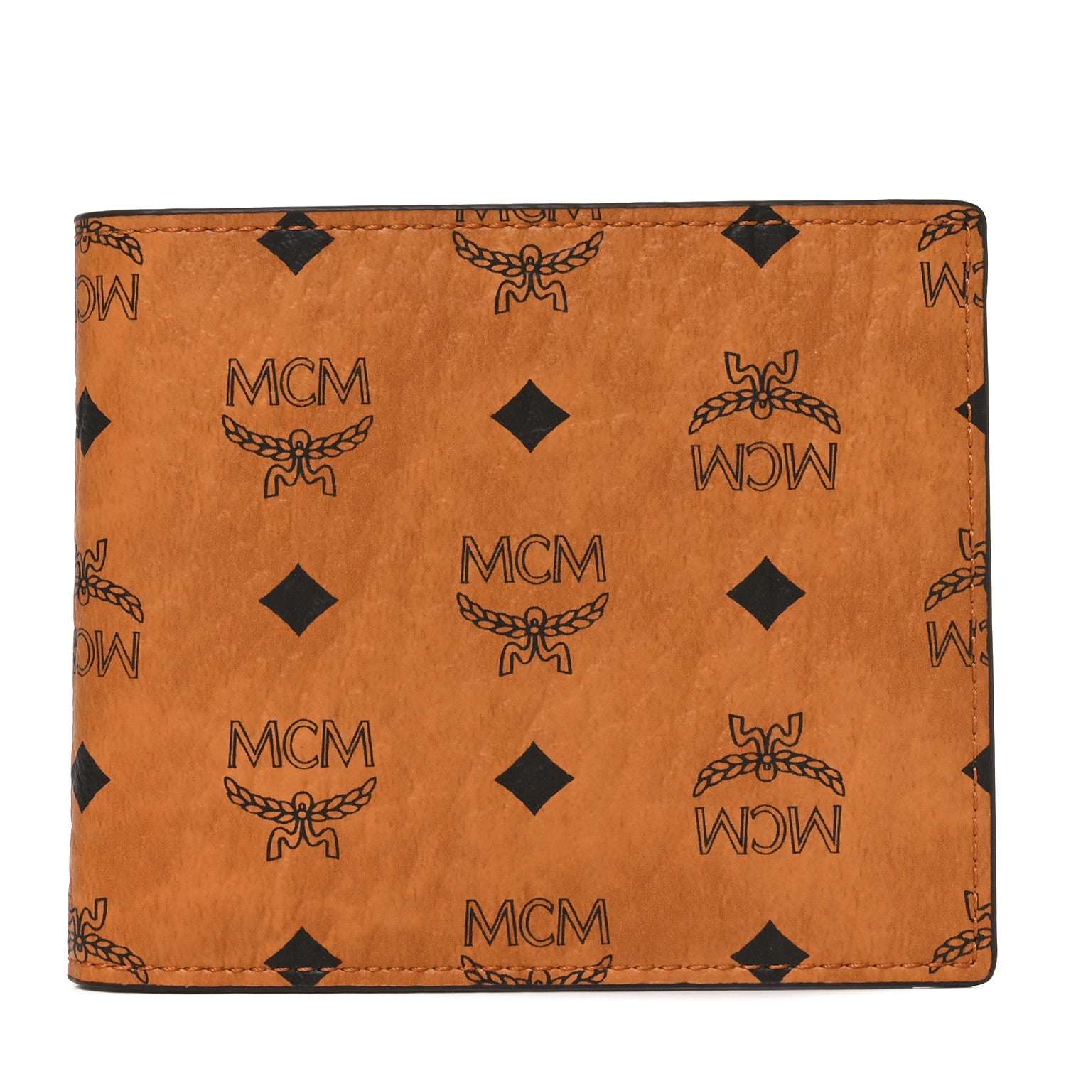 MCM Visetos Small Flap Wallet Cognac 1 of 7