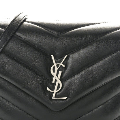 Saint Laurent Calfskin Y Quilted Monogram Toy Loulou Crossbody Bag Black 8 of 11