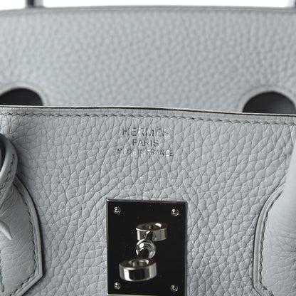 Hermes Taurillon Clemence Birkin 35 Bleu Pale 8 of 11