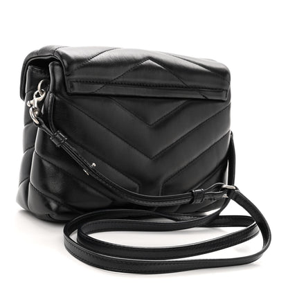 Saint Laurent SAINT LAURENT Calfskin Y Quilted Monogram Toy Loulou Crossbody Bag Black 2 of 10