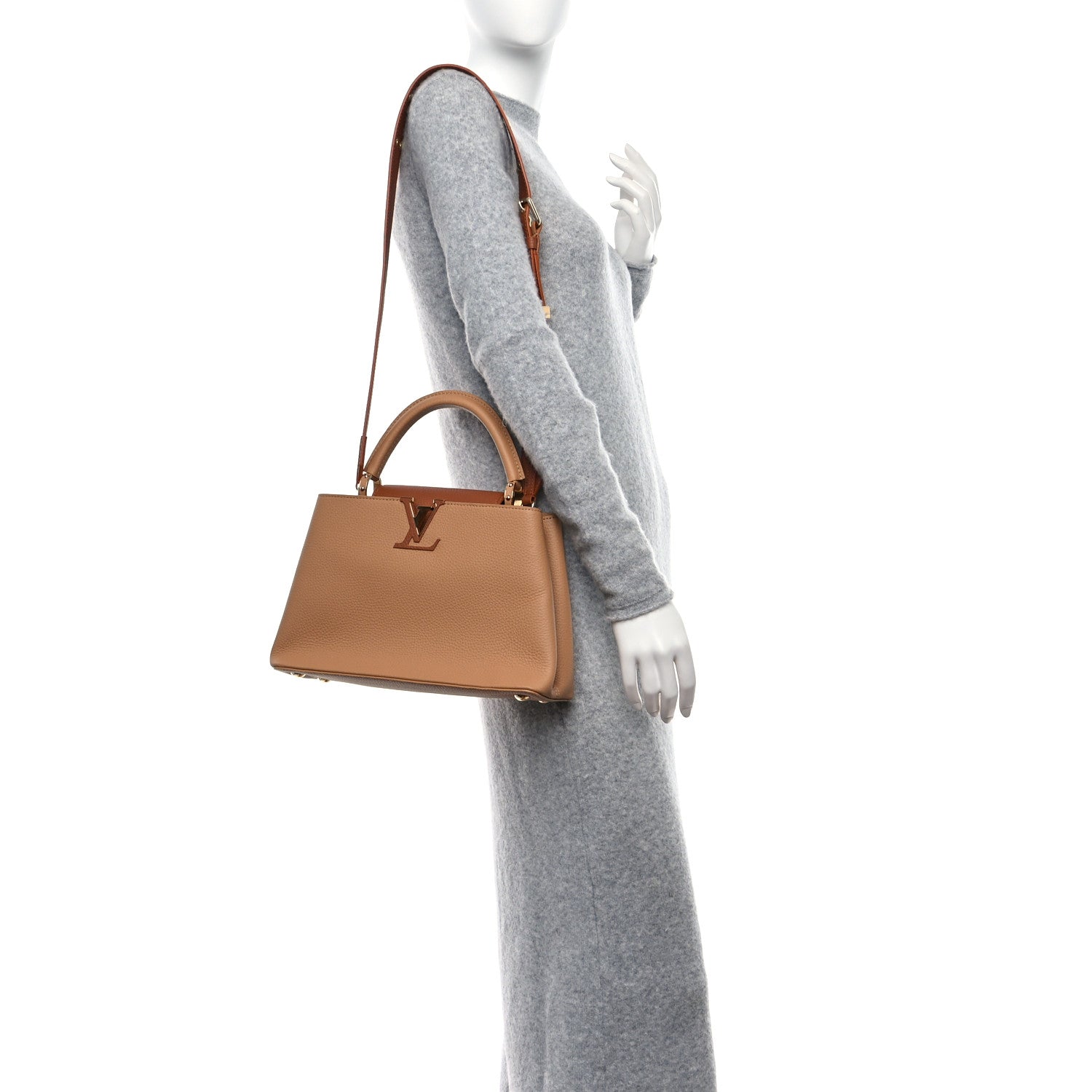 Louis Vuitton Taurillon Capucines MM Arizona Cognac 3 of 7