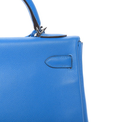 Hermes Evercolor Kelly Retourne 32 Bleu Hydra 13 of 42
