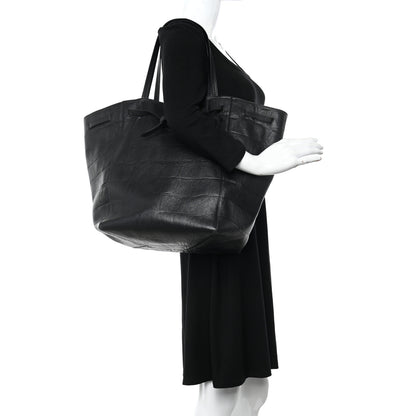 Celine Crocodile Embossed Calfskin Medium Belt Cabas Phantom Black 2 of 12