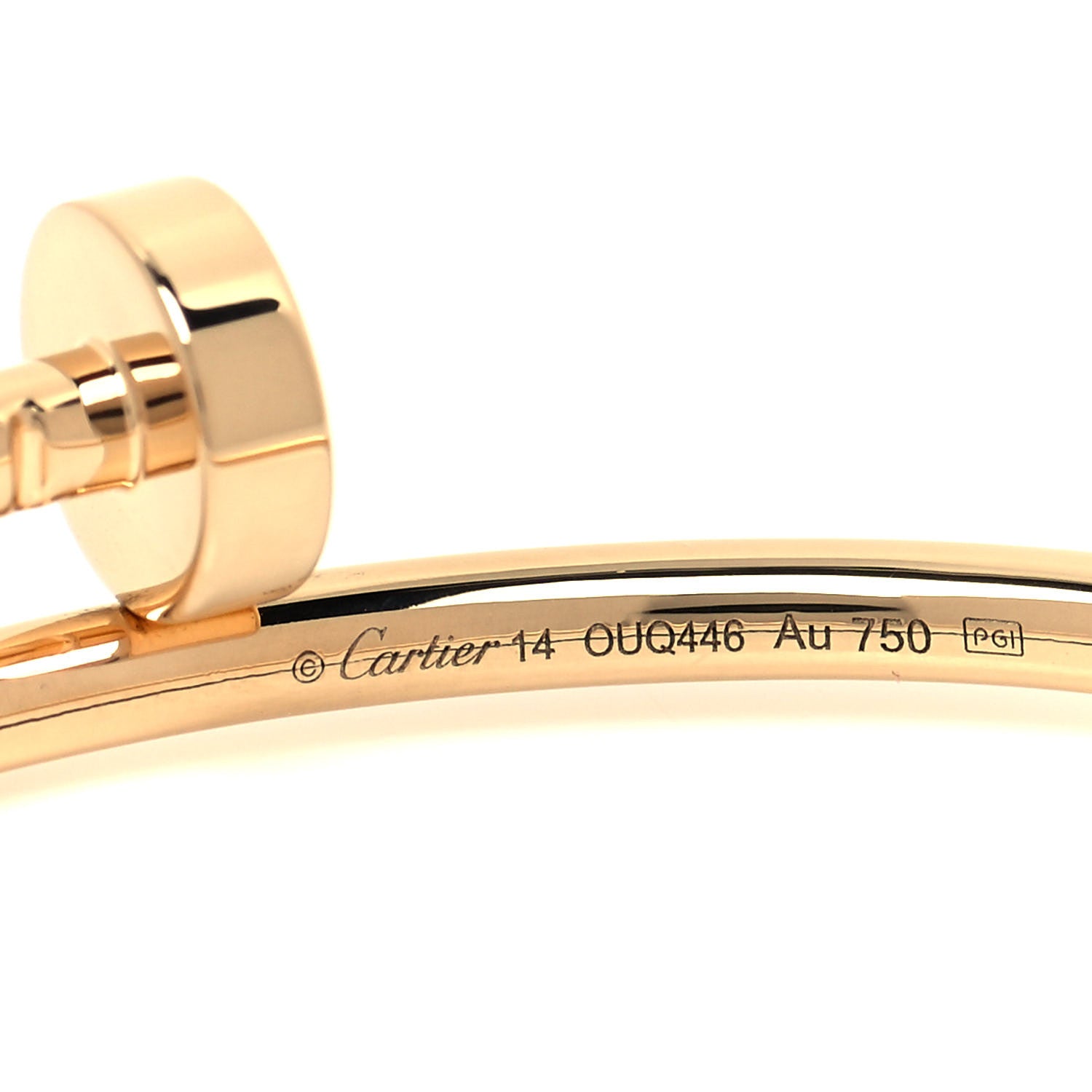 Cartier 18K Yellow Gold Small Juste Un Clou Bracelet 14 4 of 5