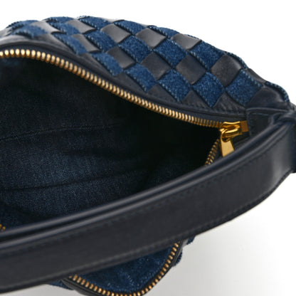 Bottega Veneta Nappa Denim Intrecciato Mini Wallace Abyss Indigo 5 of 10