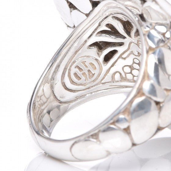 Sterling Silver Black Sapphire Kali Lava Ring 53 6.5