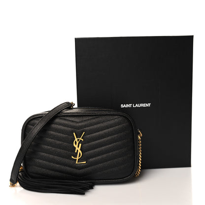 Saint Laurent Grain De Poudre Matelasse Monogram Mini Lou Camera Bag Black 11 of 11