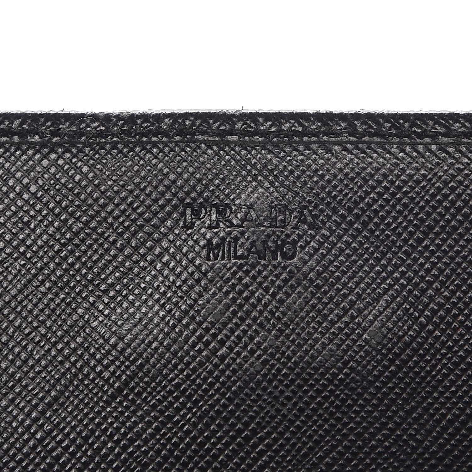 Prada Saffiano Metal Oro Chain Wallet Black 6 of 12