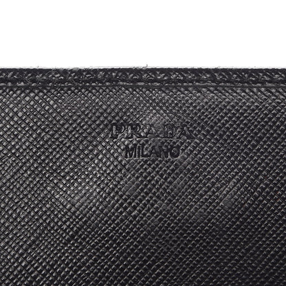 Prada Saffiano Metal Oro Chain Wallet Black 6 of 12