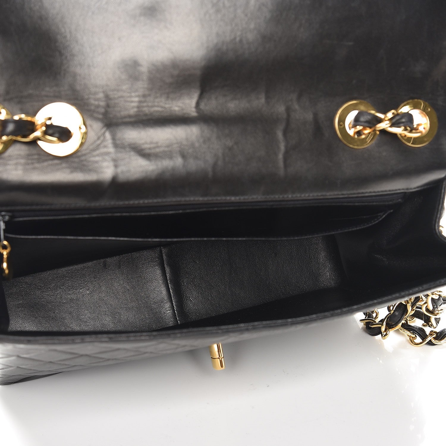 Chanel Lambskin Quilted Jumbo Single Flap Black 6 of 12