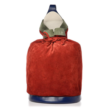 Hermes Veau Doblis Box Sac Marin GM Rouge Vif Bleu Marine Vert Black 1 of 13
