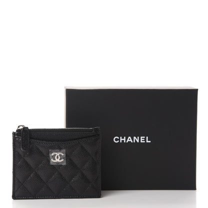 Chanel Caviar Quilted CC Zip Card Holder Black 8 of 8