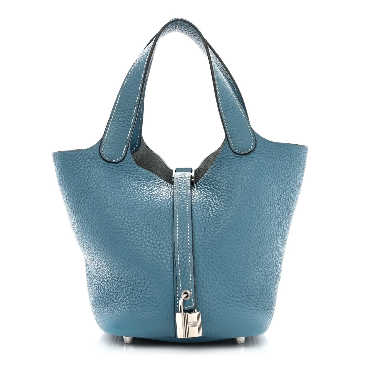 Hermes Taurillon Clemence Picotin Lock 18 PM Blue Jean 1 of 10
