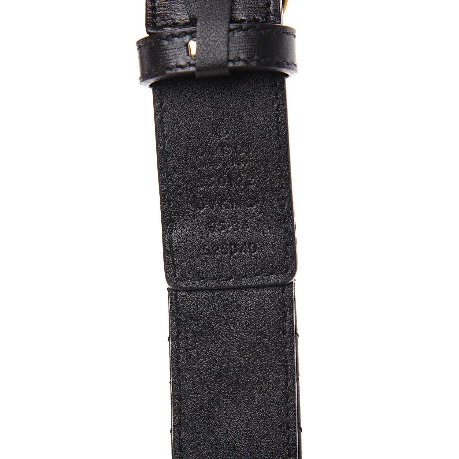 Gucci Calfskin Trapuntata Zumi 30mm Belt 85 34 Black 4 of 5