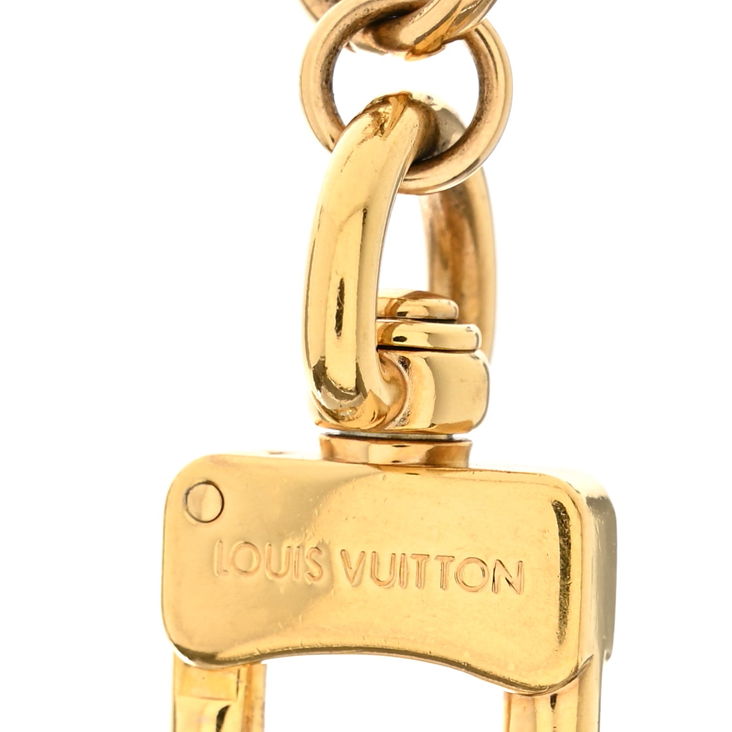 Louis Vuitton Metal Fleur Bag Charm Key Holder Gold 1856606