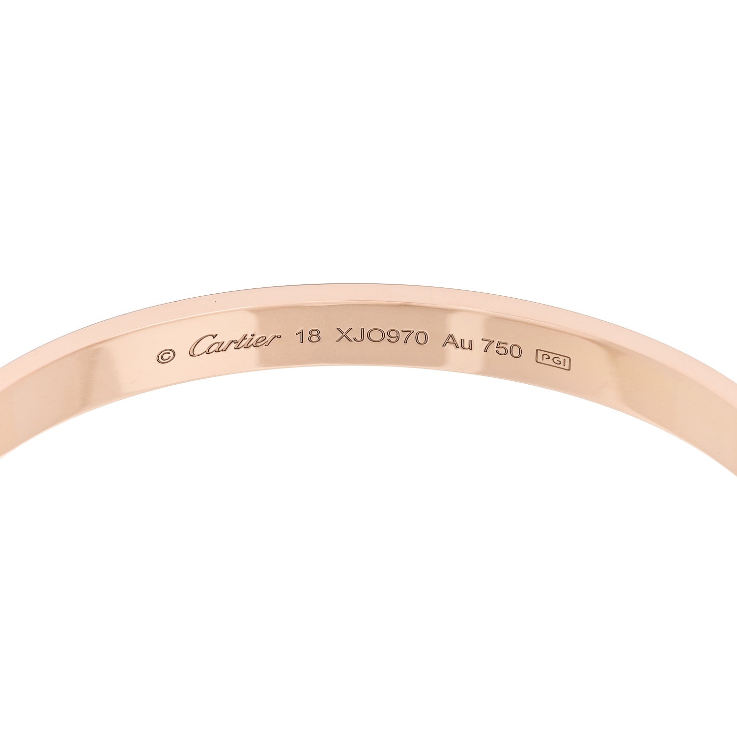 Cartier 18K Pink Gold LOVE Cuff Bracelet 18 3 of 4