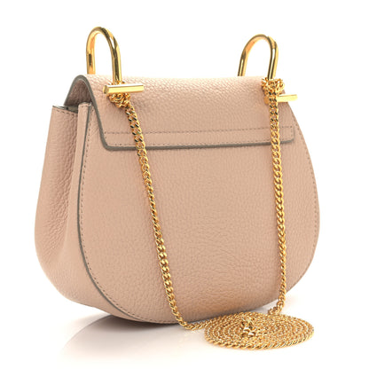 Chloe Grained Lambskin Mini Drew Shoulder Bag Cement Pink 3 of 8