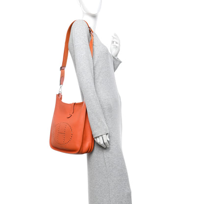 Hermes Taurillon Clemence Evelyne III GM Orange 2 of 14