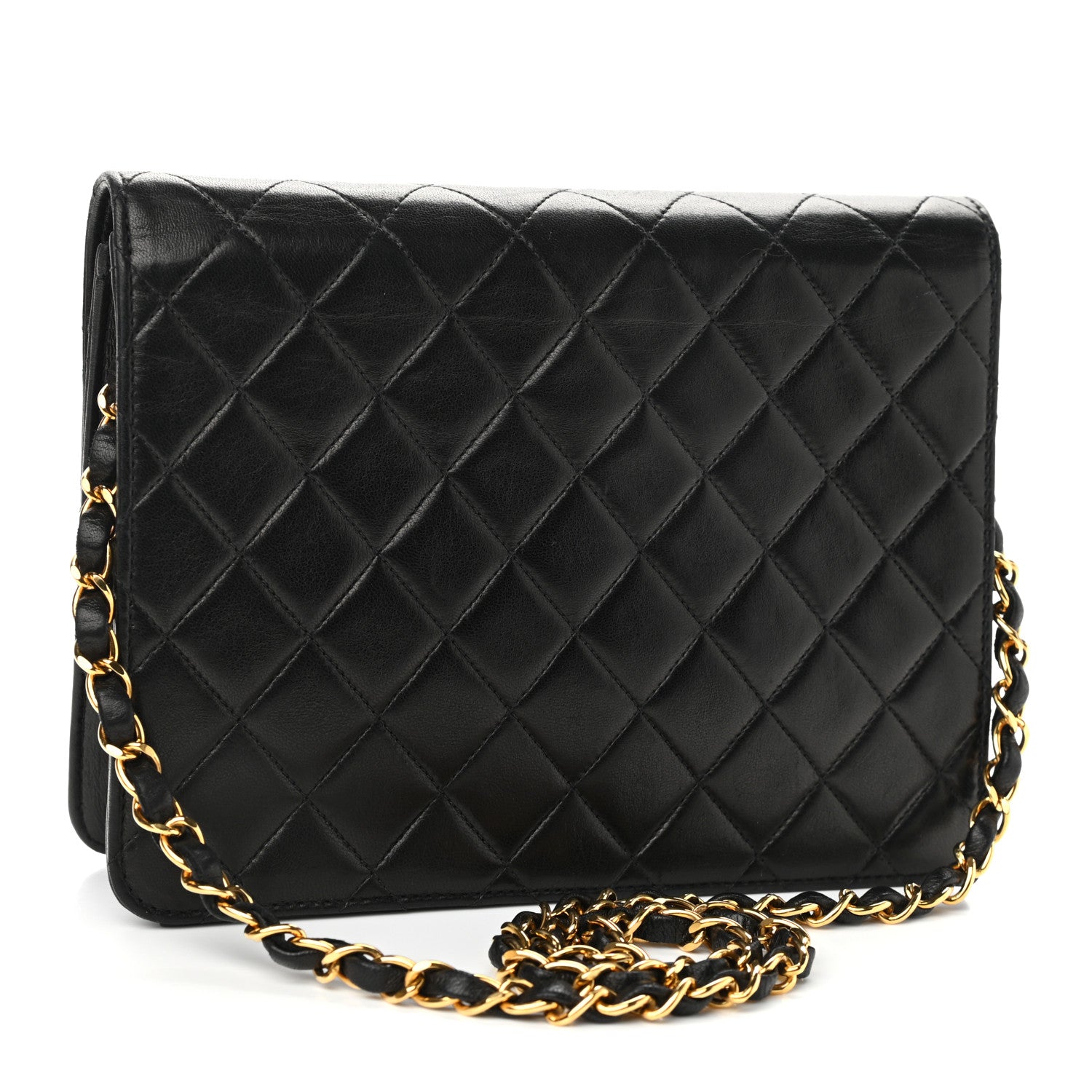 Chanel Lambskin Quilted Small Single Flap Black 2 of 10