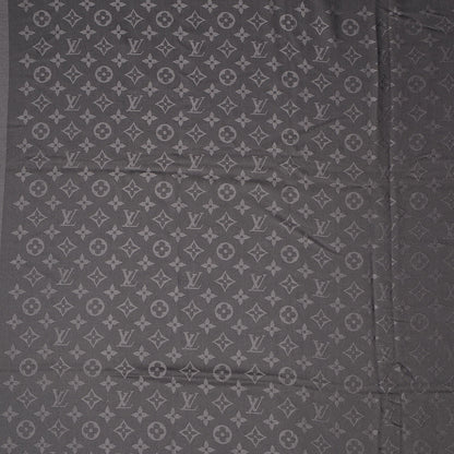 Louis Vuitton Silk Wool Monogram Shawl Anthracite 1 of 6