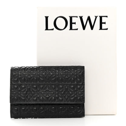 Loewe Calfskin Embossed Trifold Wallet Black 8 of 8