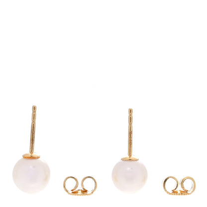 Mikimoto 18K Yellow Gold Akoya Pearl 7-7.5mm Stud Earrings 3 of 4
