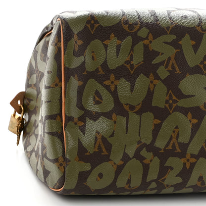 Louis Vuitton Monogram Graffiti Speedy 30 Kaki 8 of 9