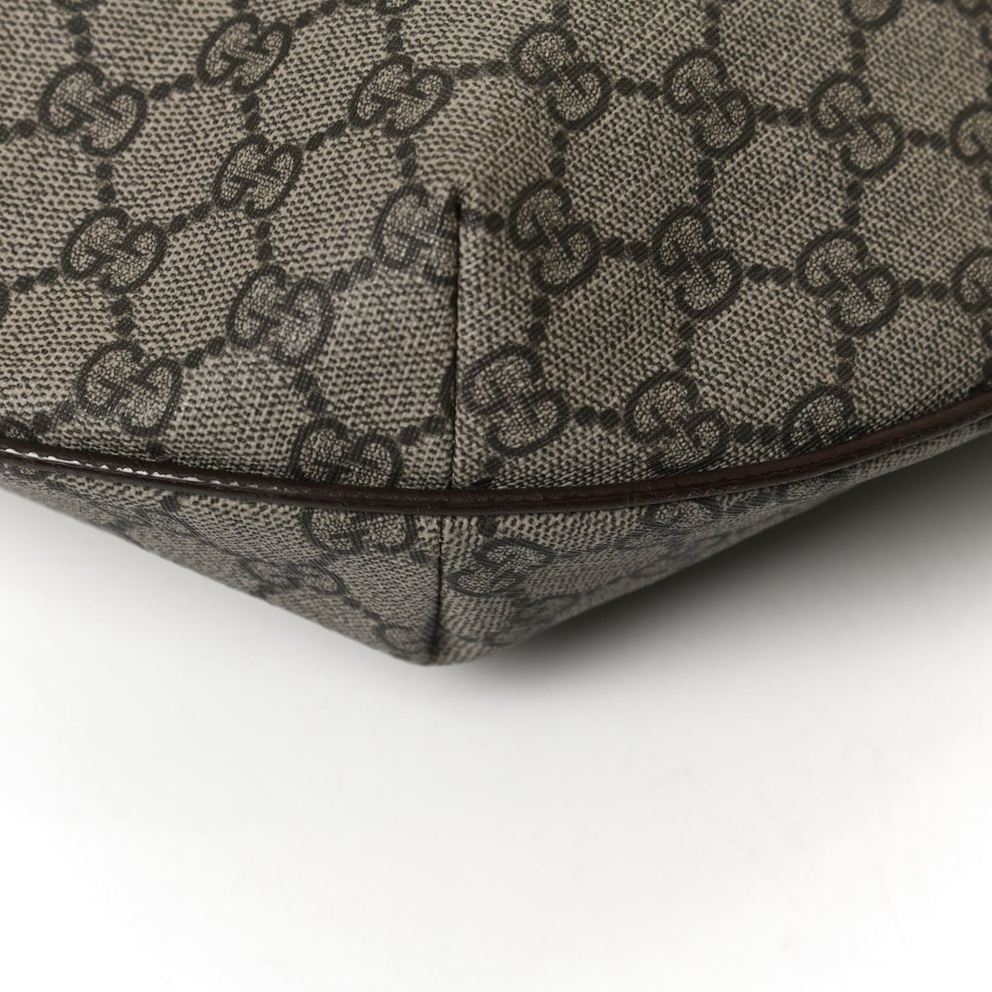 GG Supreme Monogram Web Ophidia Half Moon Hobo Brown