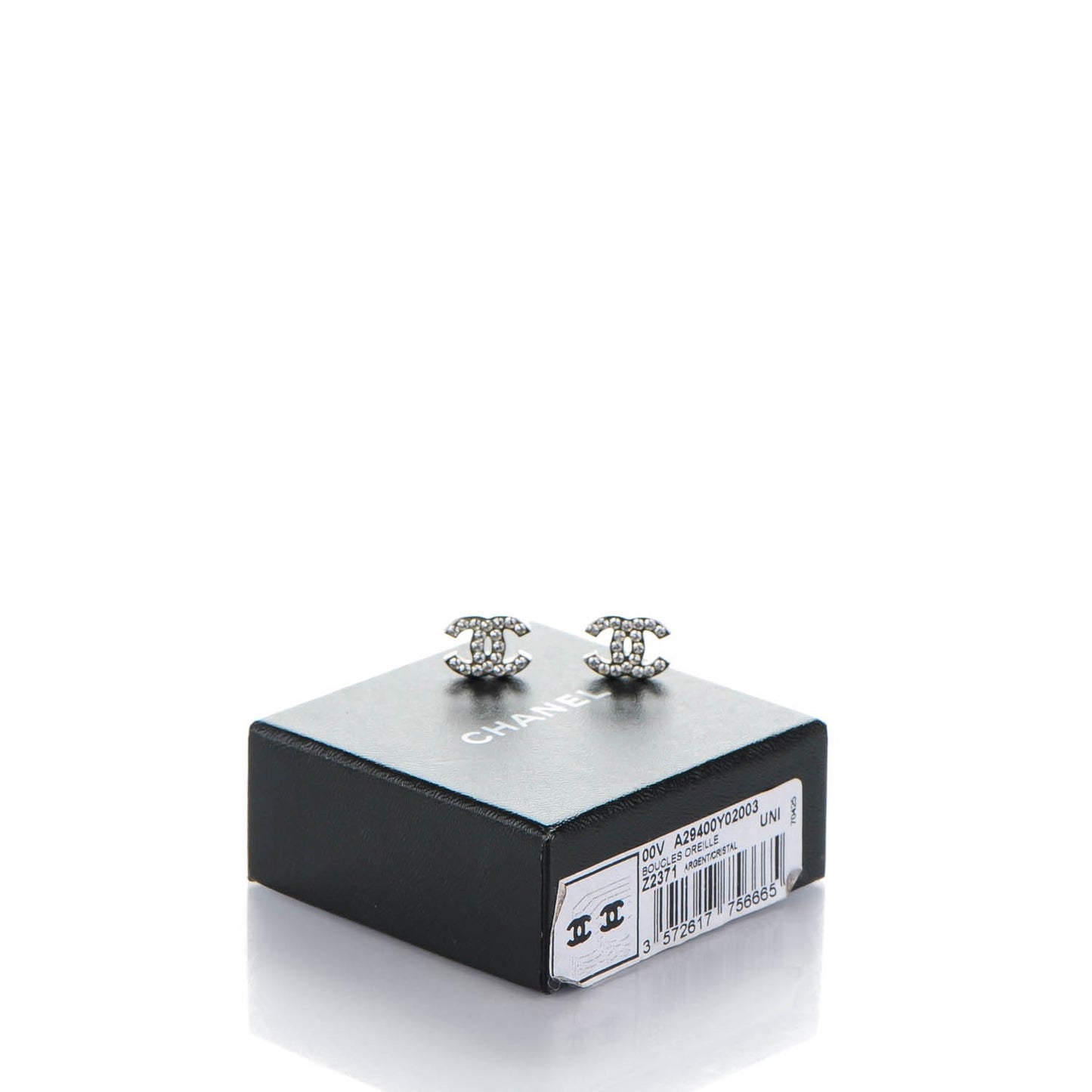 Crystal Timeless CC Earrings Silver