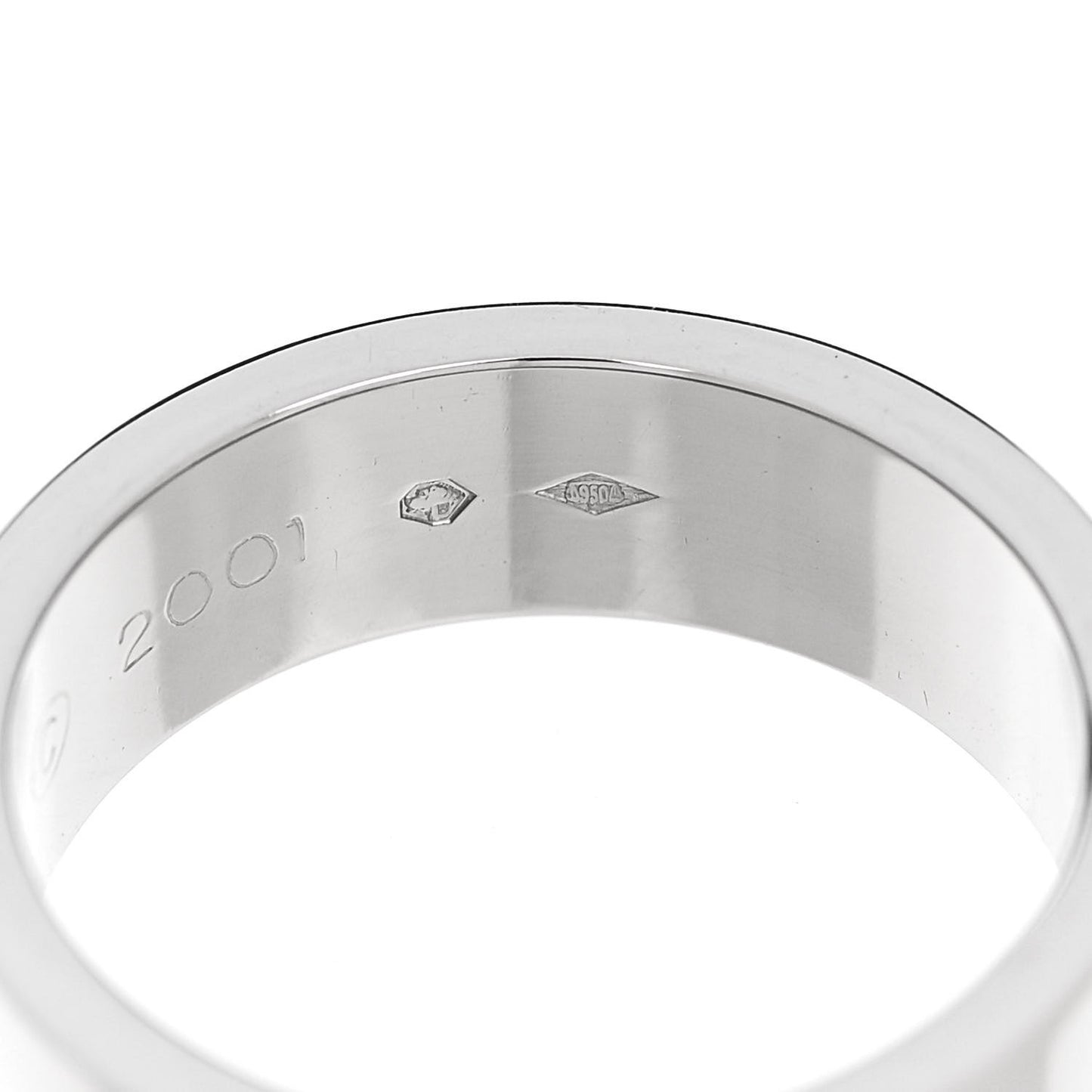 Platinum 5.5mm LOVE Ring 48 4.5
