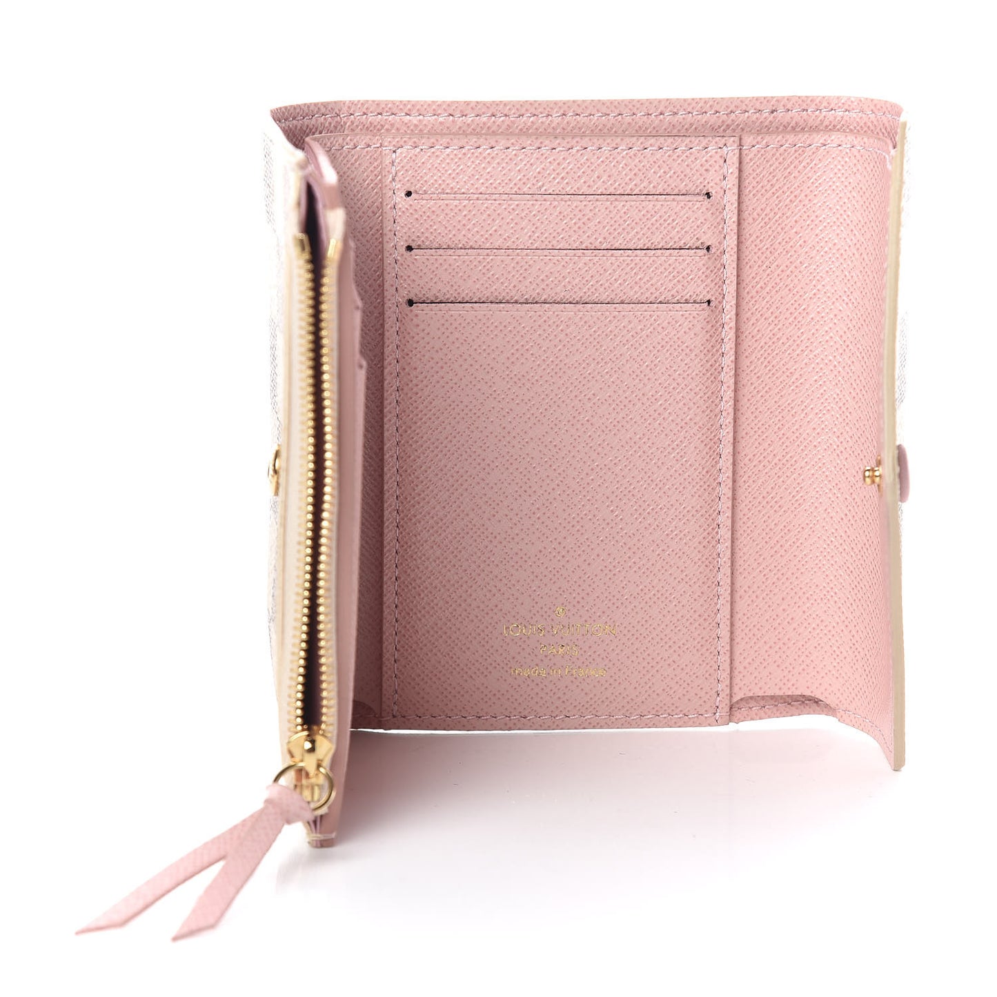 Damier Azur Victorine Wallet Rose Ballerine