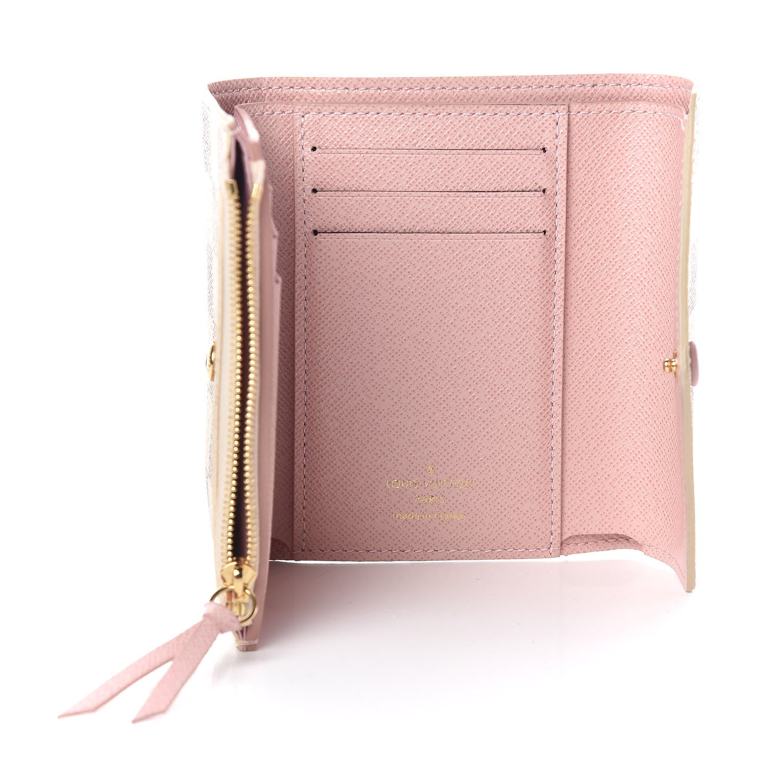 Louis Vuitton Damier Azur Victorine Wallet Rose Ballerine 5 of 13