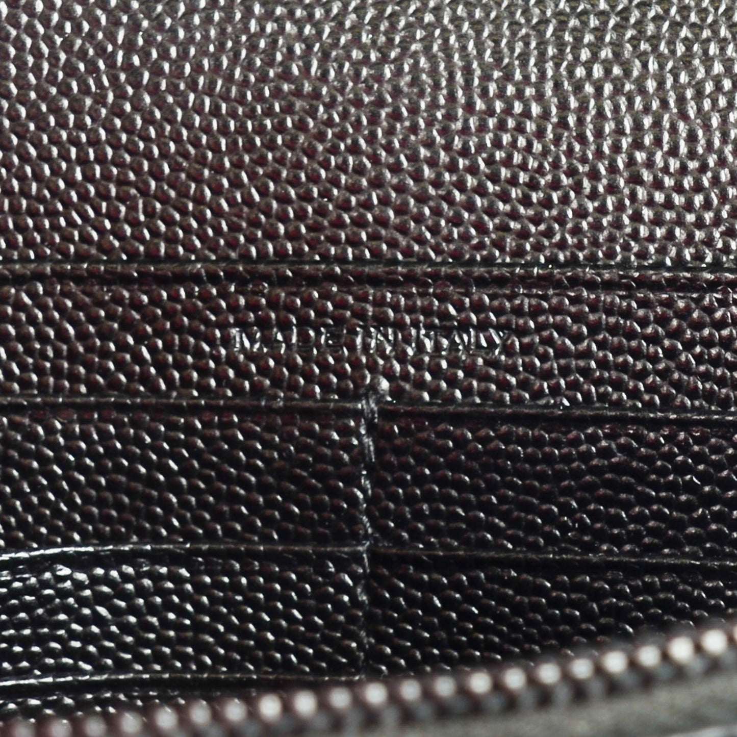 Grain De Poudre Matelasse Chevron Medium Monogram Chain Wallet Black