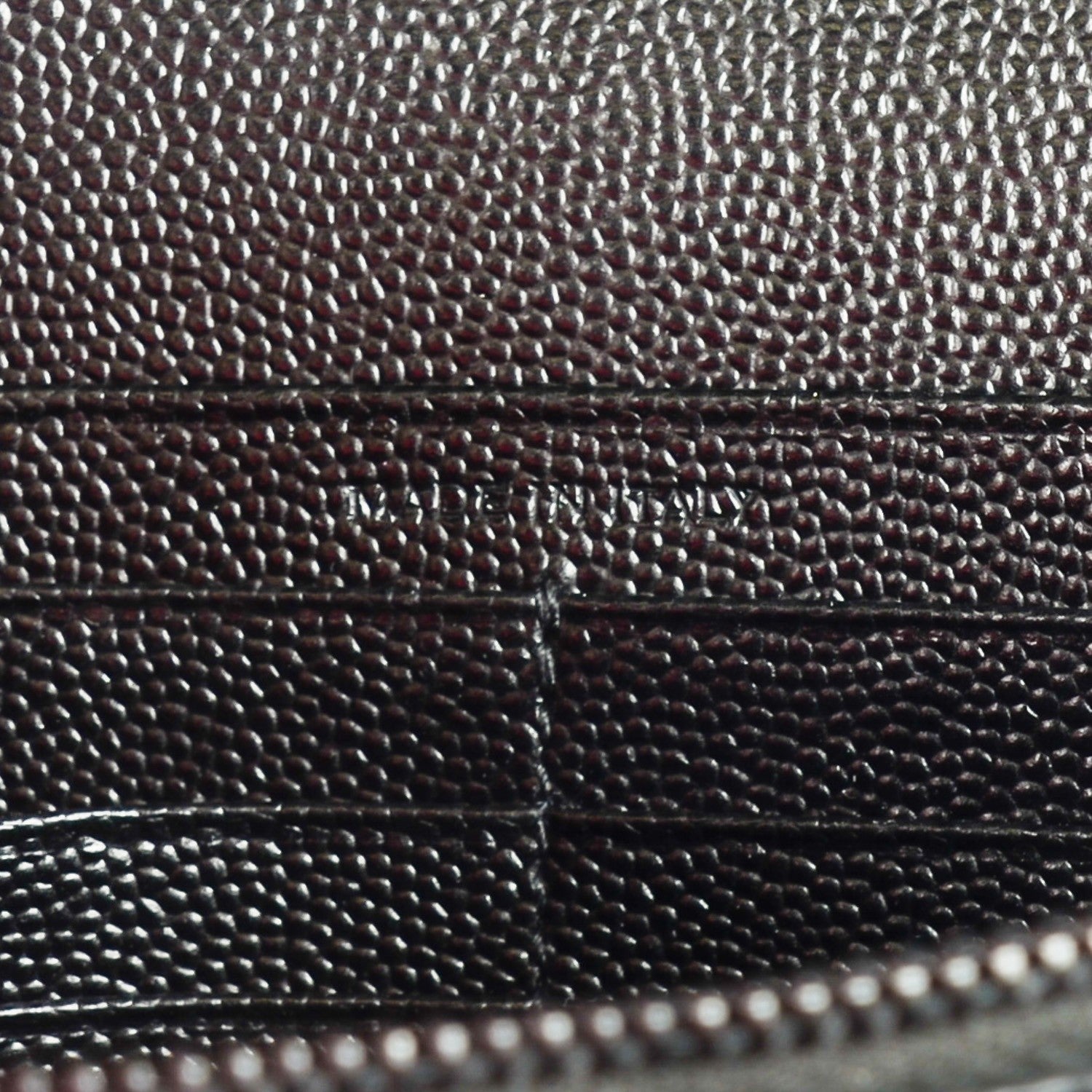 Saint Laurent Grain De Poudre Matelasse Chevron Medium Monogram Chain Wallet Black 8 of 8